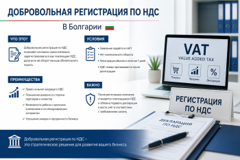 Процедура добровольной регистрации по НДС в Болгарии через Национальное агентство по доходам (НАП) — пошаговая схема для бизнеса