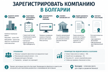 Процесс регистрации компании в Болгарии: предприниматель подписывает учредительные документы с ноутбуком на столе