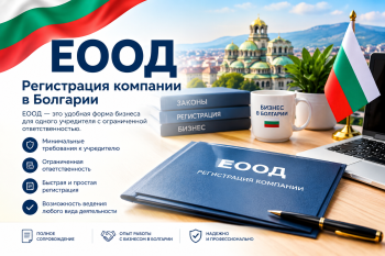 Схема регистрации ЕООД в Болгарии: пошаговый процесс с минимальным капиталом 1 евро и низкими налогами.
